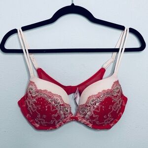 Victoria’s Secret Very Sexy Plunge Push Up - Red Bling Lace 36C